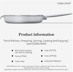 COOKLOVER Nonstick Ceramic Fry Pan, Non-Toxic, PTFE&PFOA Free, Induction Compatible Egg Skillet Frying Pan with Heat Resistant Handle, 11 Inch – Gray