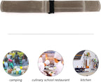 Chef’s Knife Roll Case, Waxed Canvas Cutlery Knives Holders Protectors, Home Kitchen Cooking Tools And Utensils Wrap Bag Wallet, Multi-Purpose Brush Roll Bag, Travel Tool Roll Pouch