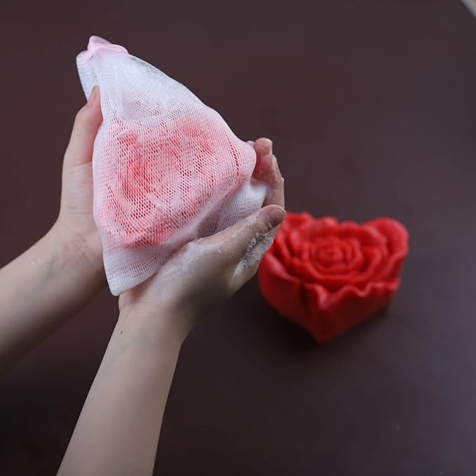 3.5 inch Rose Flower Mold Handmade Rose Soap Mold Peony Silicone Mold for Resin Candle Mold Rose Flower Cake Decoration Mold Weave Rose Flower Mold Round Shape Soap Mold