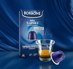Caffe Borbone Aluminum Coffee Pods, Mia Napoli, Medium Roast, Bold and Intense, Genuine Italian Coffee - Compatible with Nespresso Original, NOT compatible with Vertuo - 100 Count