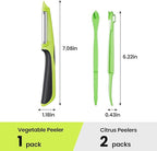 Vegetable Peeler, Swivel Potato Peelers with Handle, Green