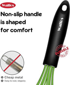 Walfos Silicone Whisk, Rubber Whisks for Cooking, Baking (11,9,8.5 inch) - Heat Resistant Kitchen Whisks for Non-stick Cookware, Balloon Egg Beater Perfect for Blending, Whisking, Beating, Frothing