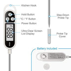 3pcs Candy Thermometer Digital Instant Read for Meat Kitchen Cooking Food Oil Deep Fry BBQ Grill Smoker (3, 9.4in)