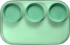 madesmart dipware 3 Bowl Serving Tray, Collapsible & Removable Dip Bowls for Charcuterie, Guacomole, Snacks, Veggies, Premium Dishwasher & Microwave Safe, Multipurpose Plate & Bowl, Sage