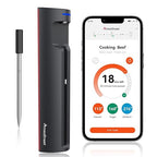 Pro Smart WiFi Wireless Meat Thermometer, Unlimited Range, Improved Stability, Ultra-Thin Probe, Bluetooth Digital Food Thermometer for Remote Monitoring of Oven/Kitchen/BBQ/Grill/Rotisserie