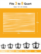 SMARTAKE Slow Cooker Liners, Large Size 13"x 21" Disposable Cooking Bags, Fit 3QT to 8QT for Slow Cooker, Cooking Trays, Suitable for Oval & Round Pots, 10 Liners