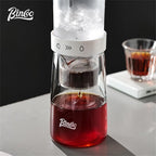 Cold Brew Coffee Maker 450ml-Bincoo High Borosilicate Glass Ice Drip Coffee Brewer,Adjustable Dual-Outlet Drip Speed, Constant Pressure Brewing