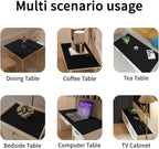 Dining Table Pad Protector - 36x90 Inch Waterproof Easy to Clean Can Conceal Flaws Protector The Table Top from Scratches Used for Dining (Black+Black 36x90)