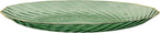 PLASTICPRO 60 Pack Plastic Plates Set of 30-10 inch Plates and 30-7 inch Plate, Elegant Clear Green Spiral and Gold Rim Disposable Fancy Plate Premium Heavyweight