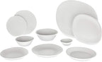 Carlisle FoodService Products Ridge Reusable Plastic Plate Dinner Plate for Home and Restaurant, Melamine, 10.5 Inches, Cement, (Pack of 12)