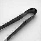 2 Pcs Stainless Steel Ice Tongs,6Inch Heat-Resistant Food Tongs with Black Silicone Handles - Ideal for Ice Cubes, Fruits, Milk Tea, Sugar Cubes, Home Kitchen Use