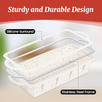 CAKETIME Silicone Bread Loaf Pan, Metal Reinforced Frame Nonstick 10x4.8x2.3 inch Silicone Loaf Pans for Baking Homemade Loaf, Bread, Meatloaf BPA Free 2 Pack