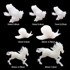 Woohome 7 PCS 3D Resin Mould Filler Casting Moulds, Mini Frog Snails Horse Epoxy Moulds for Jewelry Making, Art Crafts DIY Supplies