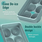WIBIMEN Large Ice Cube Molds, Big Round Whiskey Ice Cube Trays for Freezer, Easy to Fill & Release, Whiskey Bourbon Cocktail(1.9In*6 Balls- Blue/1 Pack)