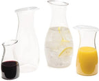 Carlisle FoodService Products 7090207 Cascata Carafe Juice Jar Beverage Decanter Only, Plastic, 1 L, Clear (Pack of 12)