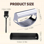 Stainless Steel Garlic Press, 2025 New Arc Shape Stainless Steel Ring Garlic Chopper, Garlic Presse Rocker Garlic Press Mincer Crusher Press, Kitchen Heavy Duty Handle Garlic Chopper (2)