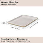 OXO Good Grips Non-Stick Pro Ceramic Coated Metal Bakeware Quarter Sheet Pan – Biscuit