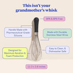 GIR: Get It Right Stainless Steel Whisk - 11 Inch, Studio White Whisker Tool - GIRWKU312SWT