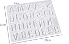 Gothic Mini Letter Alphabet Letter Resin Cylinder Candle & Resin Mold - Resin Casting Silicone Molds for Home Decor & Candle Making Wave Spiral Mold