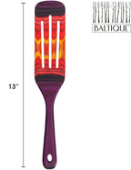 Baltique Waikiki Collection 13" Wooden Spurtle Spatula – Colorful Birch Wood Cooking Utensil, Nonstick Safe, Versatile Stirring & Serving Tool
