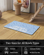 Pet Feeding Mat-Absorbent Dog Mat for Food and Water Bowl-No Stains Quick Dry Water Dispenser Mat-Dog Accessories Pet Supplies-Bowl for Messy Drinkers（PAW,17"x34"