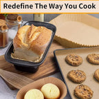 Air Fryer Liners Disposable, 9x5In Food Grade Air Fryer Liners, 100Pcs Loaf Pan Liners, Non-Stick Pre Formed Parchment Paper - Rectangle Parchment Paper Sheets for Baking Bread for Ninja DZ201