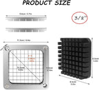 Replacement Chopper 3/8‘’ Blade,Commercial Vegetable Chopper Dicer Stainless Steel Blade and Pusher Block for Fruit Cutting Machine Tomato onion French Fries Cutter