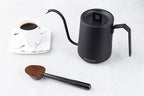 Easyworkz Stainless Steel Long Hollow Handle Coffee Scoop,7g Measuring Spoon for Ground Coffee and Loose Leaf Tea, Gunmetal Black