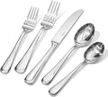 KINGSTONE 30 Pieces Silverware Set for 6, Premium Stainless Steel Flatware Set, Heavy Duty and Modern Design Cutlery Set, Mirror Polished, Dishwasher Safe