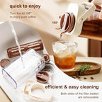 Cold Brew Coffee Maker, 1L/35oz Portable & Durable Iced Tea and Coffee Brewer, Leak-Proof & BPA-Free, Removable Mesh Filter For Easy Cleaning & Using, Dishwasher Safe, Space Saving.