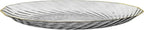 PLASTICPRO 120 Pack Plastic Plates Set of 60-10 inch Plates and 60-7 inch Plates, Elegant Clear Spiral and Gold Rim Disposable Fancy Plates Premium Heavyweight