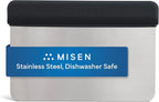 Misen Stainless Steel Bench Scraper - Versatile Food Scraper with Walnut Handle - Ideal for Kitchen, Pastry & Dough - Durable Cutting Board Scraper Tool - Effortless Transfer into Pots & Pans - Black