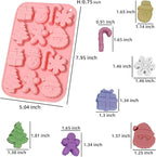 Christmas Molds Silicone Chocolate Molds Christmas Tree Santa Claus Gingerbread Cane Candy Molds 3pcs for Resin, Ice Cube, Soap, Cake Topper