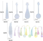 5Pcs Bookmark Resin Silicone Mold Classical Instruments Shapes Bookmarks Epoxy Resin Molds for Casting Resin Mold for Epoxy Crafts DIY Book Lovers Gifts