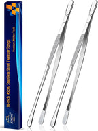 JETKONG 18 Inch (45cm) Extra Long Barbecue Tongs, Heavy Duty Giant Tweezer Tongs for Grilling and BBQ, Set of 2 (Round Tips)