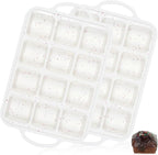 Vinino Silicone Brownie Pan With Dividers, 2 Pack Mini Loaf Pan for Baking Individual, Nonstick 12 Cups Square Muffin Cupcake Pans with Metal Reinforced Frame-Cream