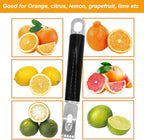 Channel Knife, 2 in 1 Lemon Peeler Zester Cocktail Garnish Citrus Zester 5 Baldes Ultra Sharp Lemon Rind Twist Peeler Stainless Steel Bar Tool Professional Grade Bar Accessory (Sliver)