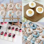 Vintage Picture Frame Fondant Mold Baroque Style Crown Rose Flower Silicone Mold for Chocolate Sugarcraft Cupcake Topper Jewelry Polymer Clay Crafting Projects