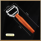 Vegetable Peeler, Stainless Steel Y-Shaped Blade with Wooden Handle, Multi-Purpose Kitchen Tool for Fruits and Vegetables, 6.3 Inches