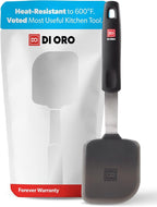 DI ORO Small Silicone Spatula - Kitchen Spatulas for Nonstick Cookware - 600°F Heat-Resistant Thin & Flexible Silicone Turner - BPA Free Mini Egg & Cookie Spatula for Cooking - Dishwasher Safe