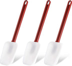 Silicone Rubber Spatula and Spoon Rubber Spatula Set of 3, High Heat Spoon, Commercial for Cooking (3 Spoonula(9.5 Inches))