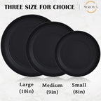 Wrova Wheat Straw Plates - 8 Inch Unbreakable Dinner Plates Set of 8 - Dishwasher & Microwave Safe Plastic Plates Reusable - Lightweight Plates for kitchen,R.V (Classic Series)