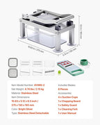 VEVOR Vegetable Chopper Mandoline Slicer, All-in-1 Food Veggie Cutter with 8 Stainless Steel Blades, Cheese Grater Onion Potato Salad Dicer with Container,Kitchen Gadgets&Essentials Home Appliances