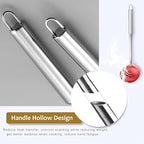 Stainless Steel Kitchen Utensils Set, 10 PCS Stainless Steel Utensils Set for Cooking, Heat Resistant Spatula Cooking Utensils Set with Turners, Serving Spoon, Ladle, Skimmer, Pasta Fork