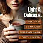 VitaCup Mushroom Coffee Alternative Instant Drink Mix | Mushroom Based Coffee Substitute for Natural Energy & Focus | Lion’s Mane, Yerba Mate, & Chaga | Cacao, Cinnamon, & B Vitamins | 30 Servings