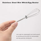 CHuangQi 5 Inch Endurance Stainless Steel Mini Whisk/Egg Beater, Set of 12
