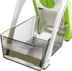 5 in 1 Safe Mandoline Slicer for Kitchen, Safe Vegetable Chopper, Paring Knife, Adjustable Thickness, Easy to Clean, Vegetable Slicer, Slicing, Strips, Shredding, Dicing, Chop (Black Knight)