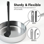 4 Pieces Silicone Spatula Set, Food Grade Rubber Spatula, Upgrade Strong Handle with Ergonomic Grip, Heat Resistant for Nonstick Cookware, Cooking