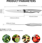MAD SHARK Paring Knife 5 inch Paring Knives, Small Kitchen Knife, German Stainless Steel Vegetable Knife, Ergonomic Handle Design, Unique Gift for Men/Women