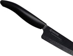 Kyocera Advanced Ceramic Revolution Series 5-inch Slicing Knife, Black Handle, Black Blade